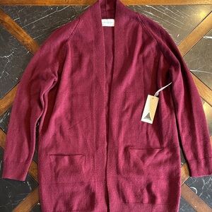Dreamers Burgundy Cardigan Sweater